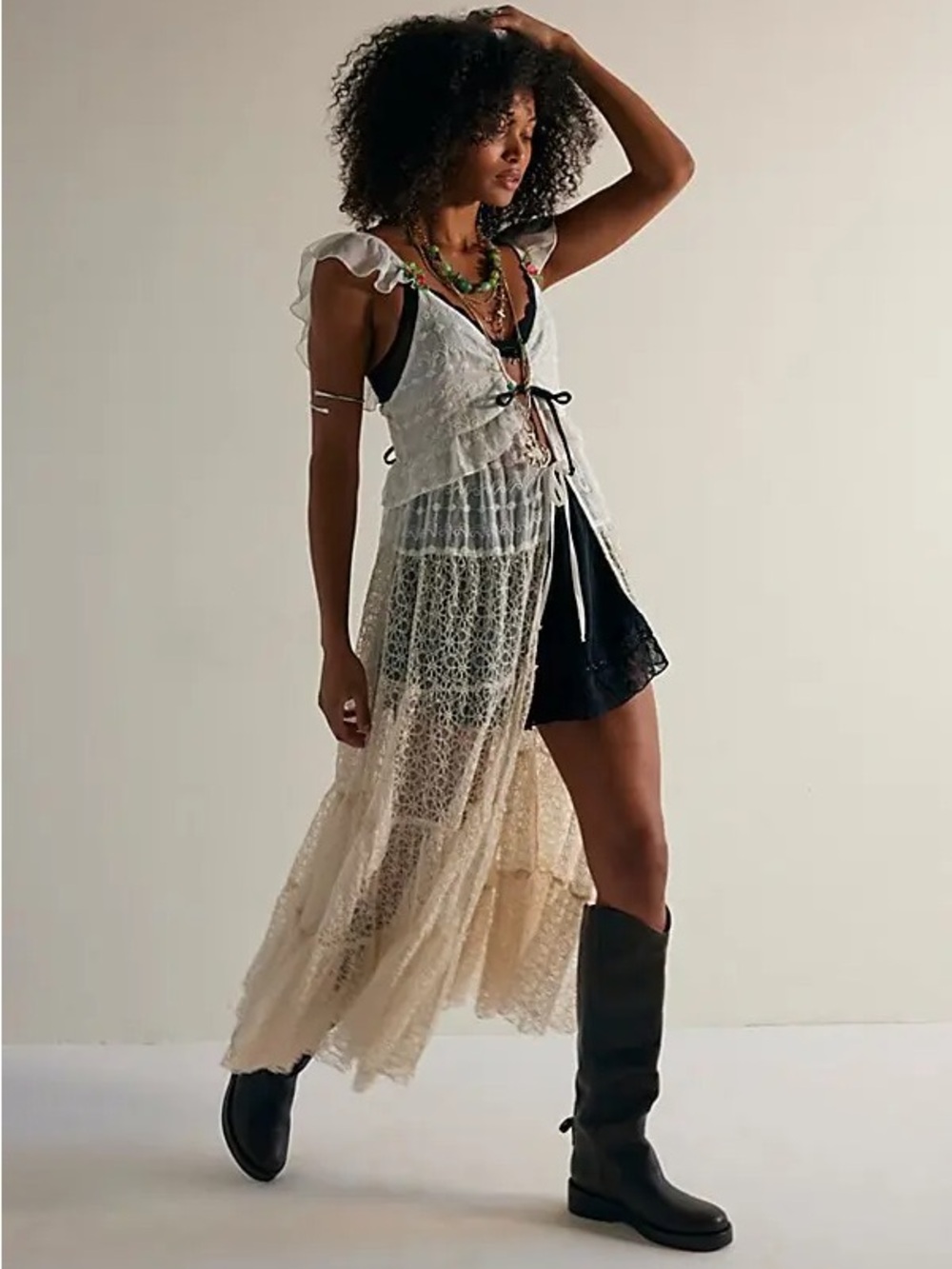 Free People Selena Maxi Lace Top